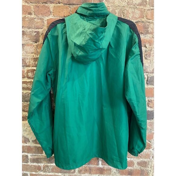 Adidas Emerald Green/Black Full Zip Windbreaker, Packable Hood, Men’s Size Mediu - Picture 9 of 13